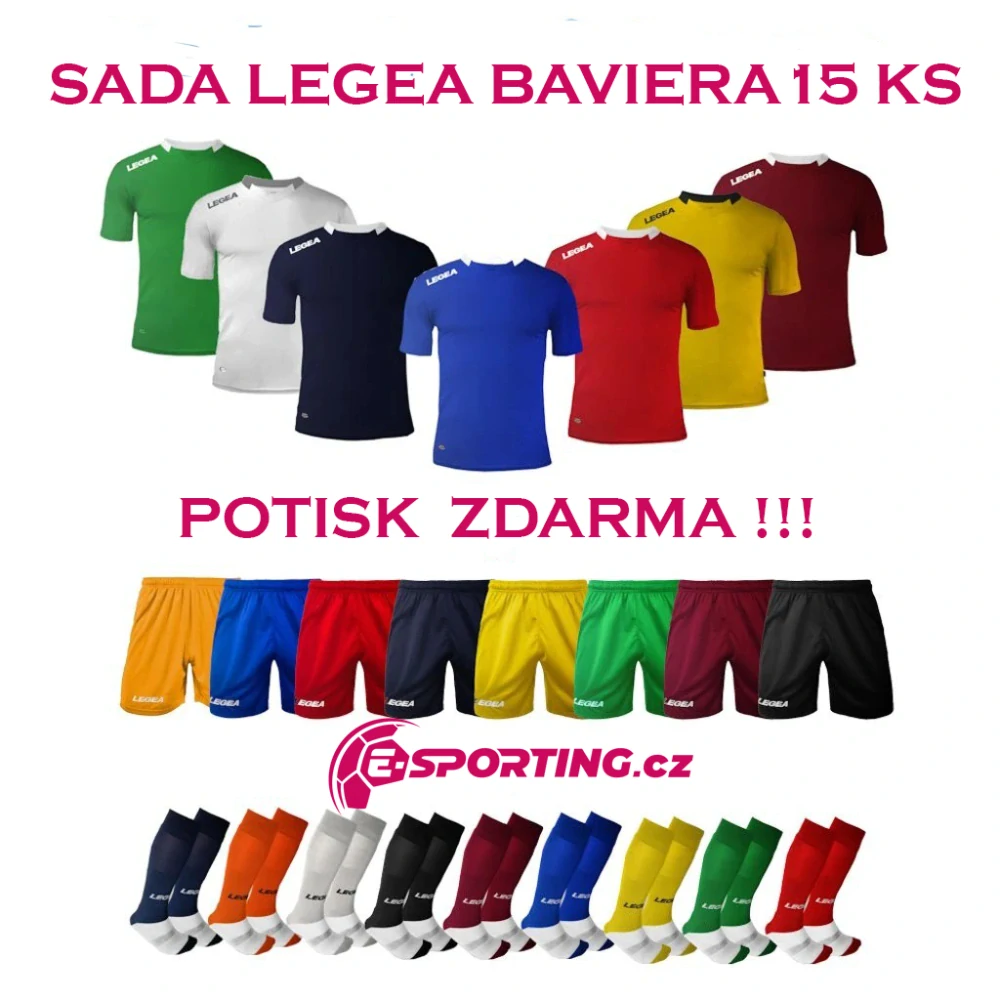 Sada dresů LEGEA BAVIERA 15 ks VČ. POTISKU