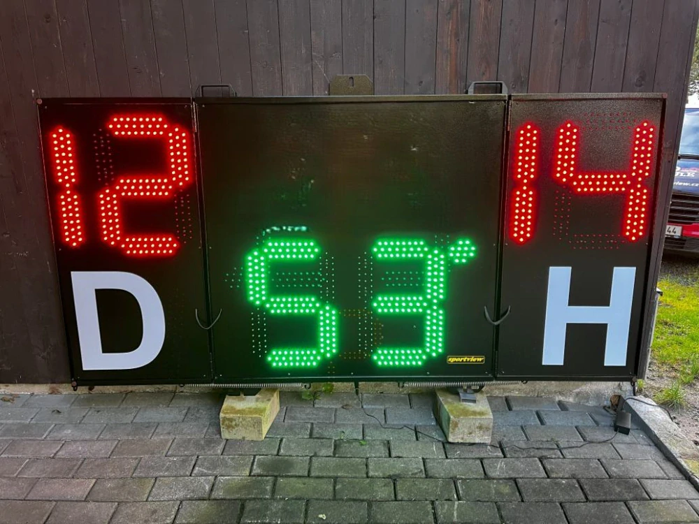 Světelná tabule – fotbalová časomíra ESP 51S, skládací s dálkovým ovládáním