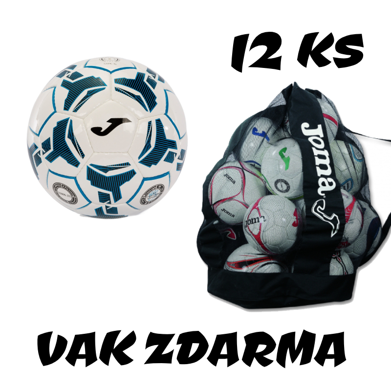 12 x Fotbalový míč JOMA ICEBERG III + vak na míče JOMA