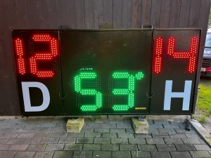 Světelná tabule – fotbalová časomíra ESP 51S, skládací  s dálkovým ovládáním