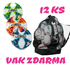 12 x Fotbalový míč JOMA CHALLENGE III + vak na míče JOMA