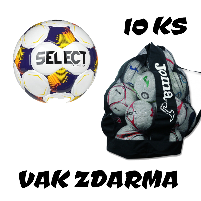 10 x Fotbalový míč Select FB FB Diamond +vak na míče JOMA