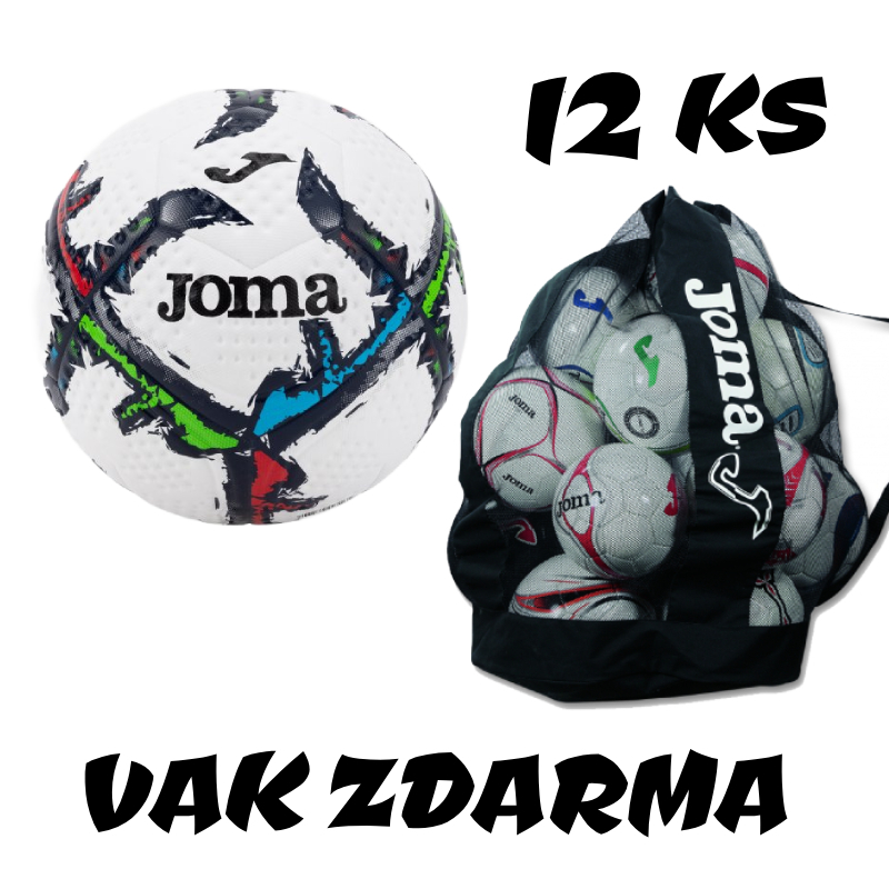 12 x Fotbalový míč JOMA ICEBERG IV + vak na míče JOMA