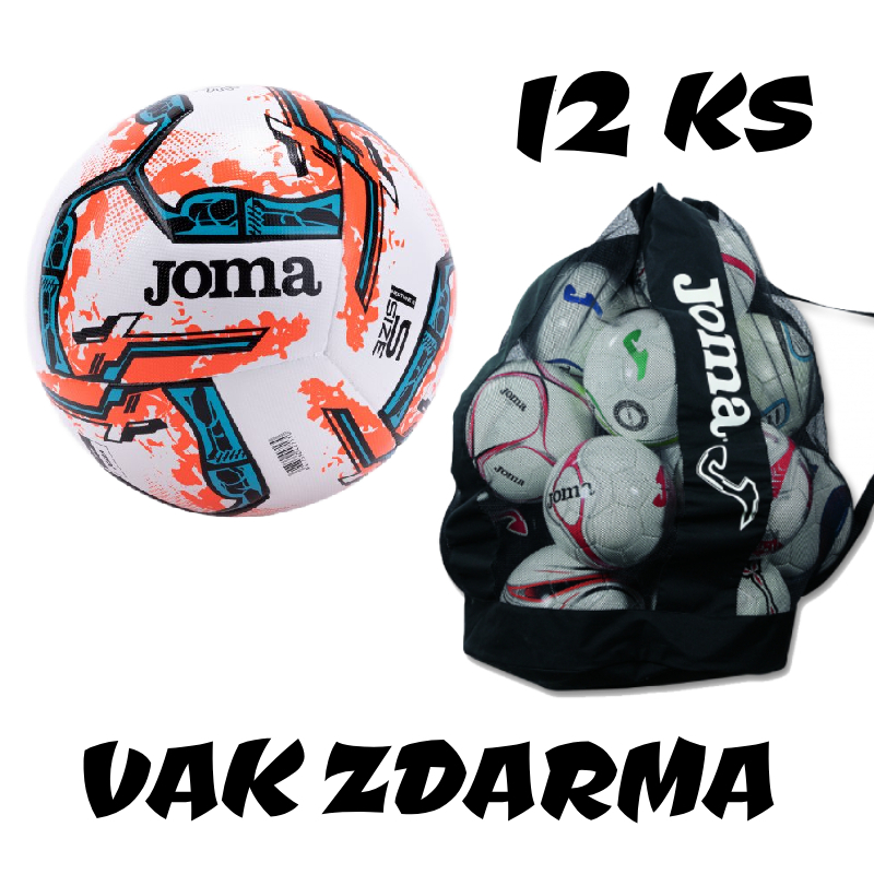 12 x Fotbalový míč JOMA NEPTUNE III + vak na míče JOMA