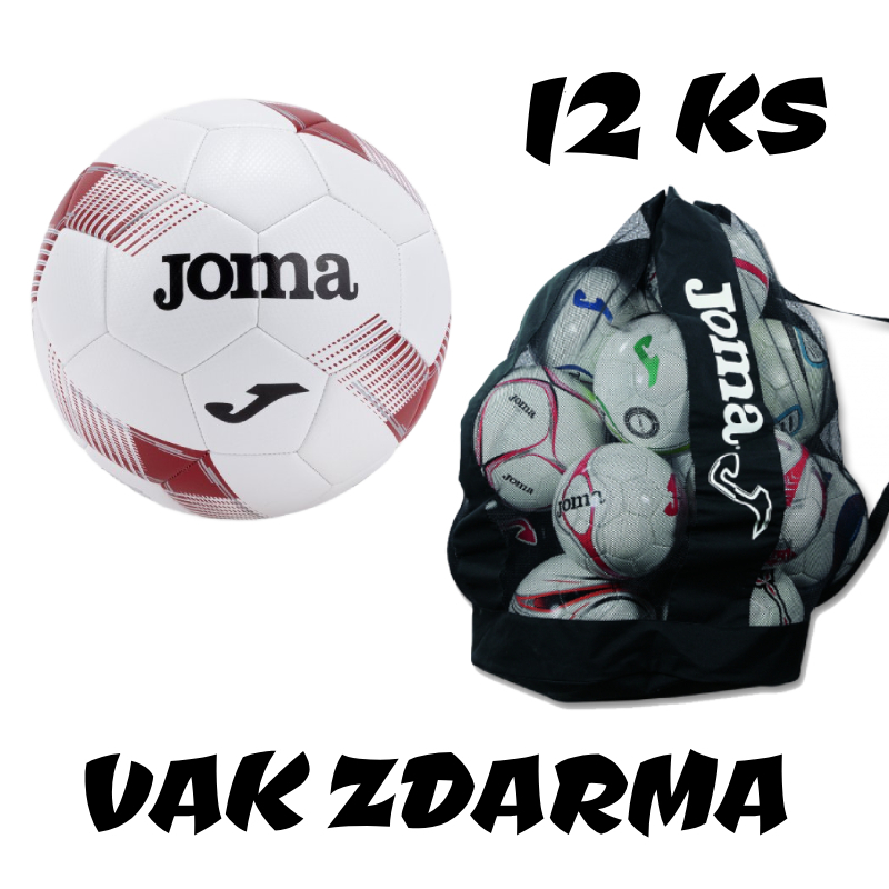 12 x Fotbalový míč JOMA INTER + vak na míče JOMA