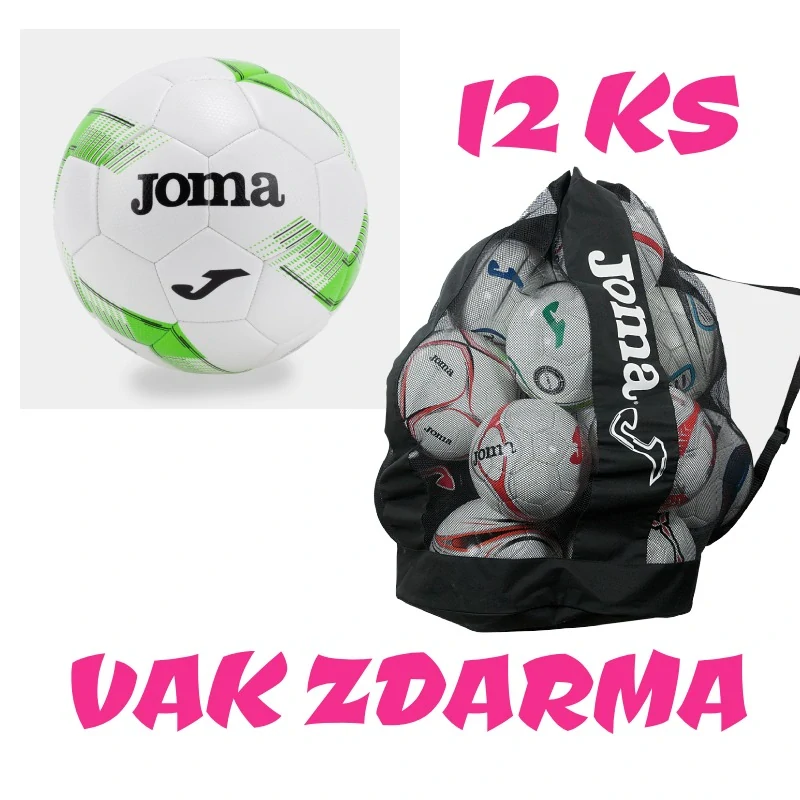12 x Fotbalový míč JOMA INTER + vak na míče JOMA