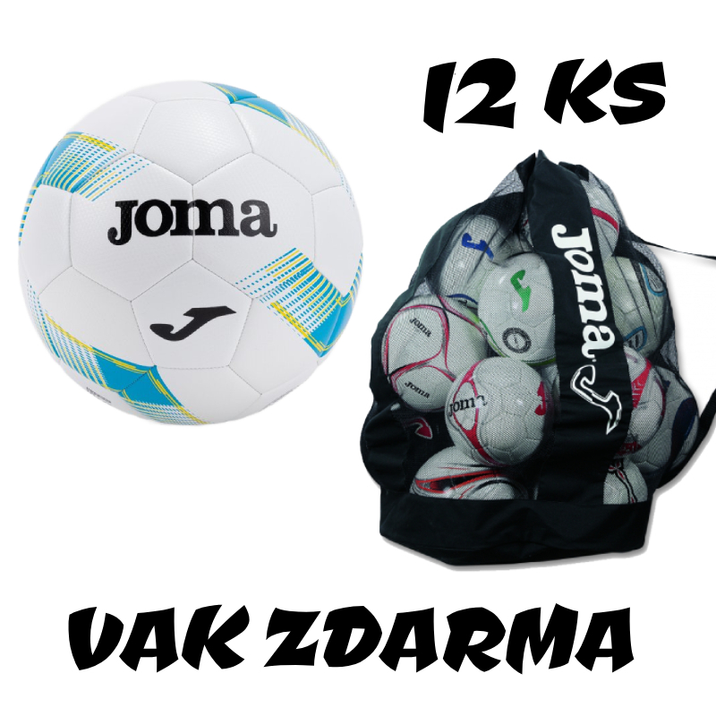 12 x Fotbalový míč JOMA INTER + vak na míče JOMA