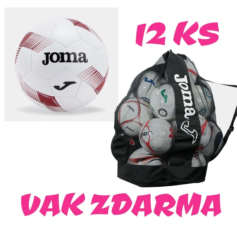 12 x Fotbalový míč JOMA INTER + vak na míče JOMA