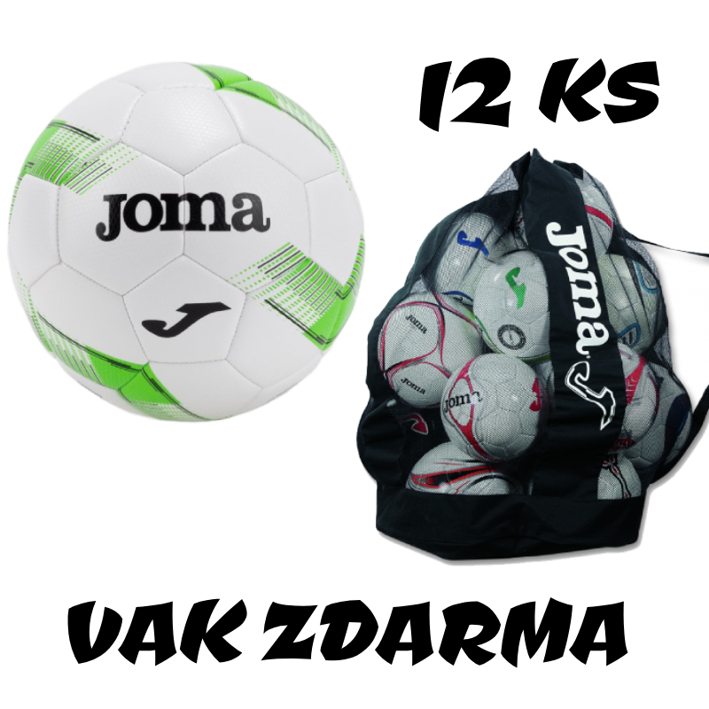 12 x Fotbalový míč JOMA INTER + vak na míče JOMA