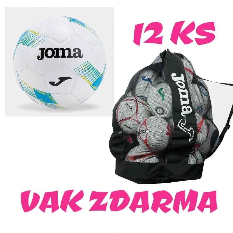 12 x Fotbalový míč JOMA INTER + vak na míče JOMA