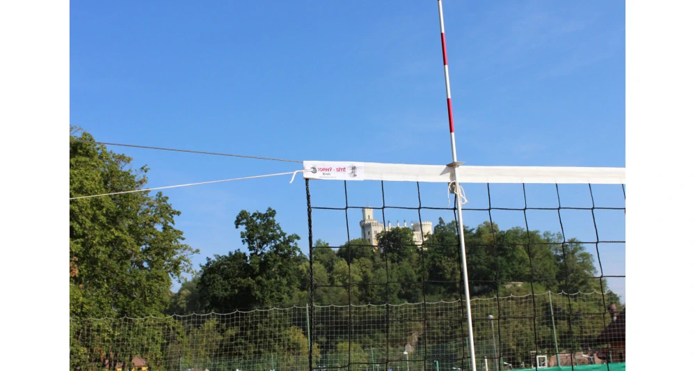 Volejbalová síť SPORT s ocelovým lankem
