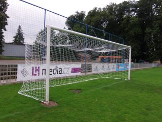 Fotbalová branková síť 7,5 x 2,5 x 2,0 x 2,0 m / síla 4 mm